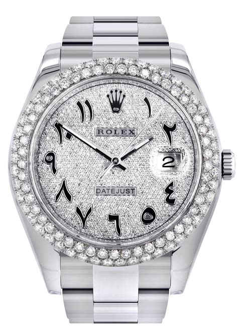 arabic rolex diamond|rolex watch with arabic numbers.